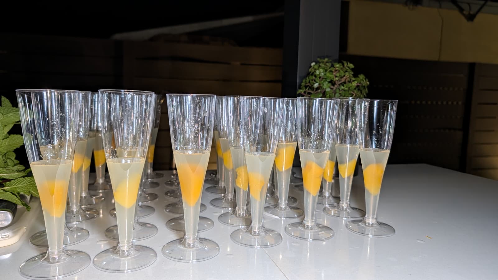 Cocktails prepared for a Tipsy Tides event